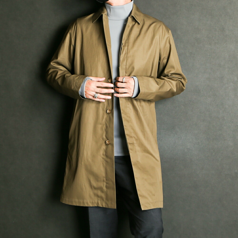【30% OFF】【junhashimoto/ジュンハシモト】SV06 SOUTIEN COLLAR SHIRTS / サテンカラー ロングシャツ / 1062120006 オリーブ【メンズ】【送料無料】