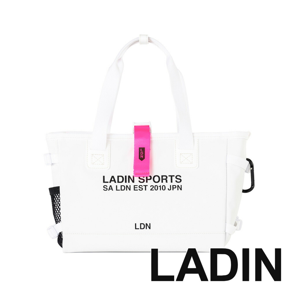 【LADIN/ラディン】Mini Boston Bag ： White × Pink / ミニボストンバッグ ホワイト 【ユニセックス】【送料無料】