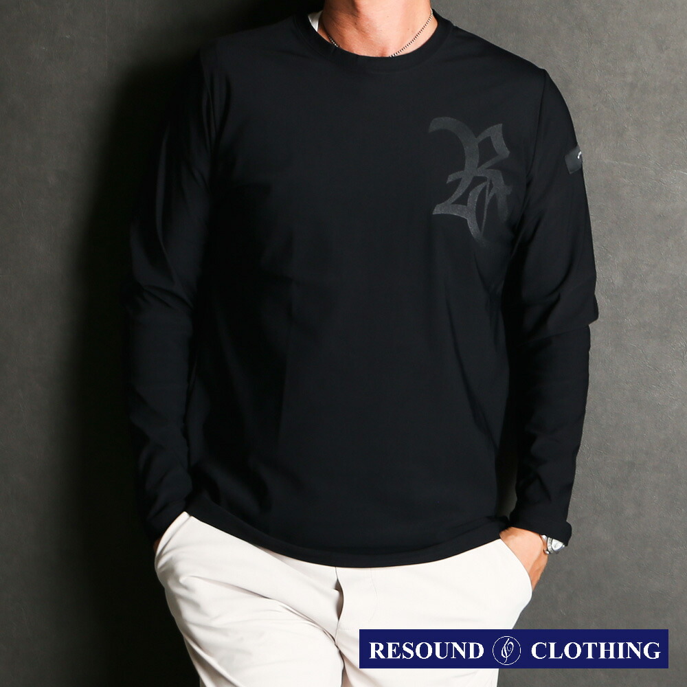【RESOUND CLOTHING /リサウンドクロージング】RCnylon longsleave Tee - BKBK / ナイロンロングスリーブプルオーバー / RC37-T-002【メンズ】【貨物輸送無料】