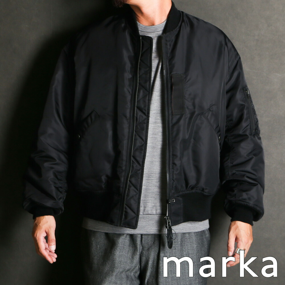 【marka/マーカ】MA-1 - BLACK / ナイロンツイル - ミリタリージャケット / M25C17BL01C【メンズ】【送料無料】