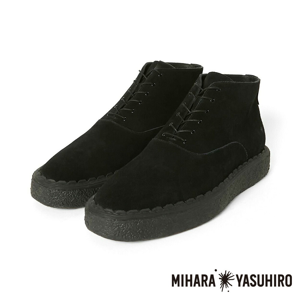 【Maison MIHARA YASUHIRO/住みか ミハラヤスヒロ】N.HOOLYWOOD × General Scale. Maison MIHARA YASUHIRO / Suede Lace-up Boots - Black / 2252-SE01 【メンズ】【ユニ一発やる】【貨物輸送無料】