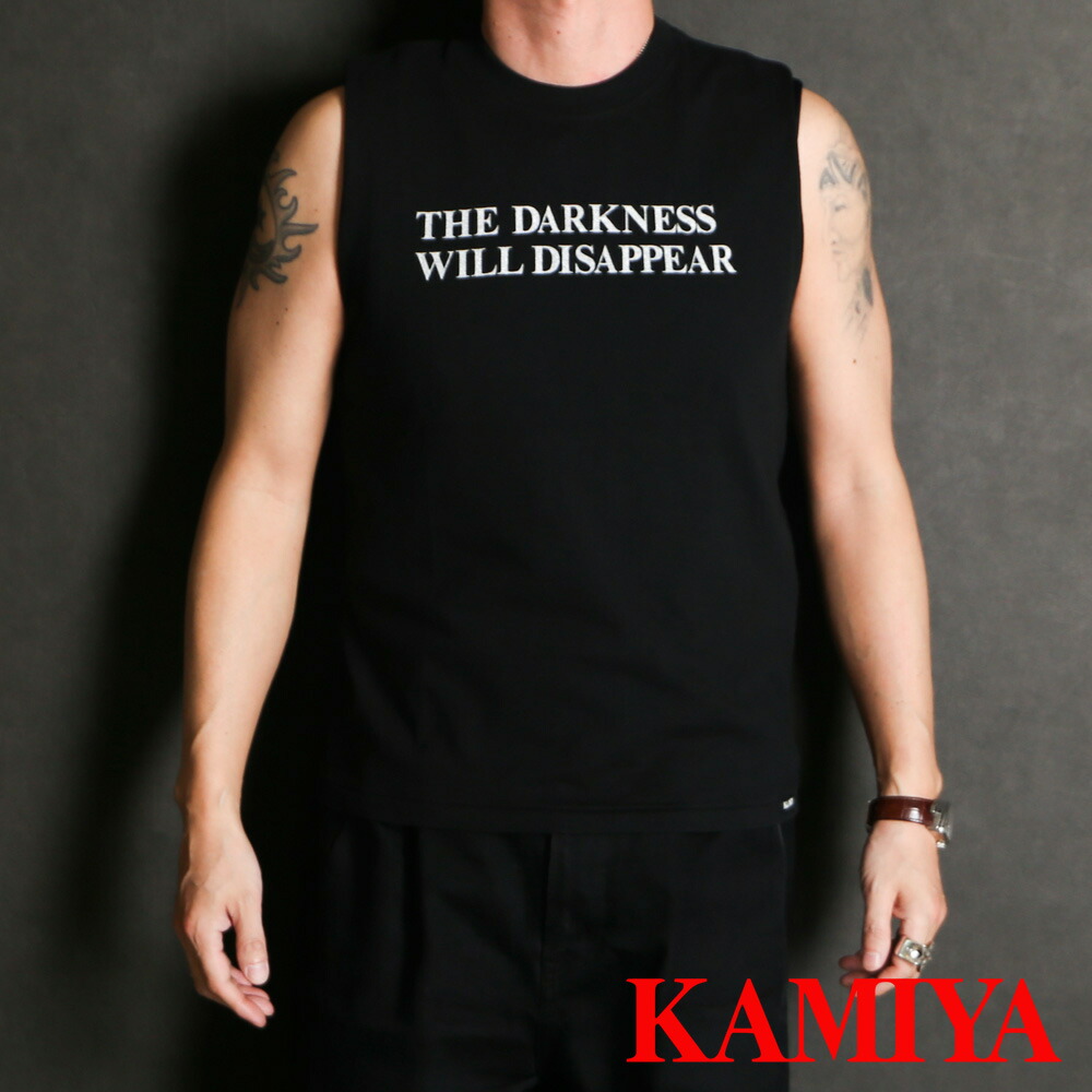 【KAMIYA/カミヤ】Typography Short N/S Tee T/C - BLACK / ノースリーブ Tシャツ / G16TS094【送料無料】