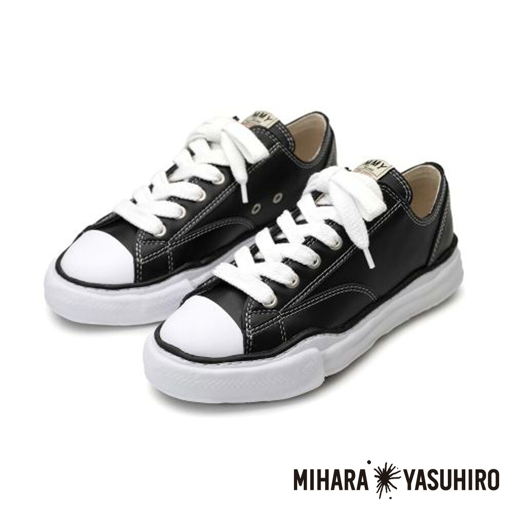 【Maison MIHARA YASUHIRO/メゾン ミハラヤスヒロ】"PETERSON"(ピーターソン) original sole leather lowcut sneaker - BLACK / A06FW736【メンズ】【レディース】【ユニセックス】【送料無料】｜CENTRAL5811