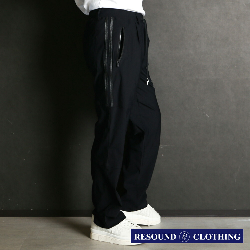 【RESOUND CLOTHING /リサウンドクロージング】Johnson LINE WIDE PT - BKBK / ジョンソンラインワイドパンツ / RC39-ST-009WT【メンズ】【送料無料】