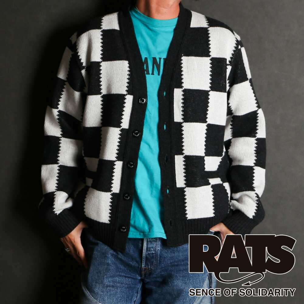 楽天市場】RATS 23aw BORDER MOHAIR CARDIGAN 23RN-1013 Size-L ラッツ
