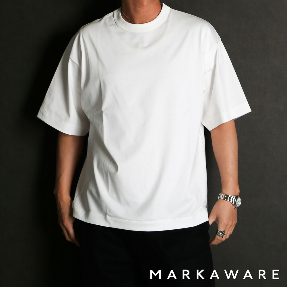 【MARKAWARE/マーカウェア】COMFORT FIT Tee - WHITE / GIZA80/3天竺 - コンフォートフィットTee / A25A08CS02B【メンズ】【送料無料】