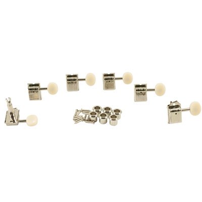 KLUSON 《クルーソン》 6 IN LINE - OVAL PLASTIC - DBL LINE - NICKEL [商品番号 : 9016] ペグ｜セントラルミュージック店 9,138円