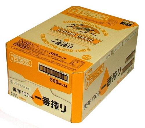 楽天市場】キリン 一番搾り 500ml缶（6缶パック×4入＝24本
