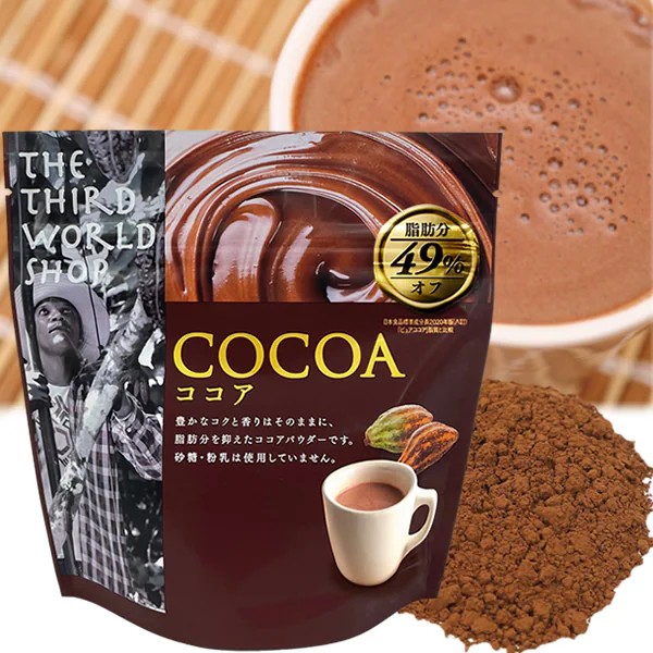 ココアパウダー 第３世界ショップ ココアパウダー 110ｇ 脂肪分49％オフ 砂糖・粉乳不使用 100％ココアパウダー オーガニック（有機栽培）チョコレート ホットドリンク お菓子 カクテルづくりにも　ＣＯＣＯＡ　ここあ 送料無料 6,899円