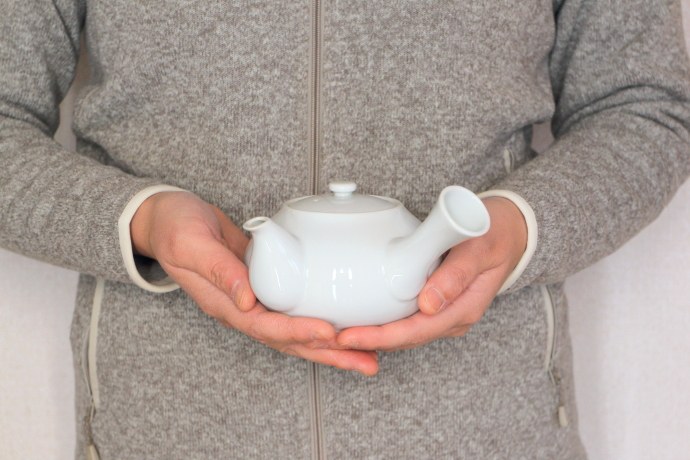 シンプル急須日本茶のティーバックにポットティーポット白い急須白い食器和食器陶器製表示在庫限り国産美濃焼