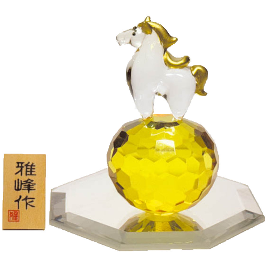 楽天市場】風水クリスタル 福午 N38 瀬戸取寄 ガラス 干支 置き物 午