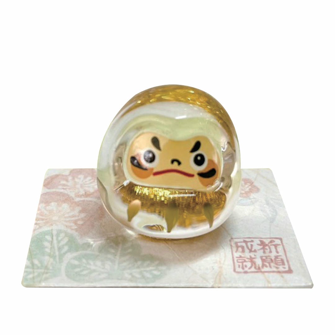 楽天市場】親子だるま 金 硝子盆飾り E-8 ガラス 置物 置き物 おしゃれ