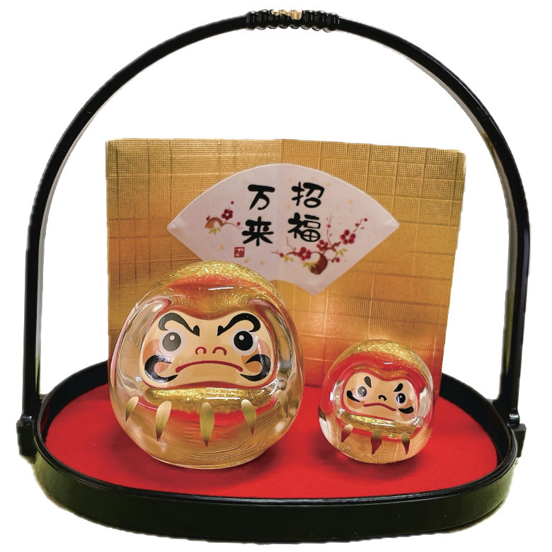 達磨　置物 楽天市場】ガラス 置物 達磨 ダルマ 小さい/ だるま (金) 硝子