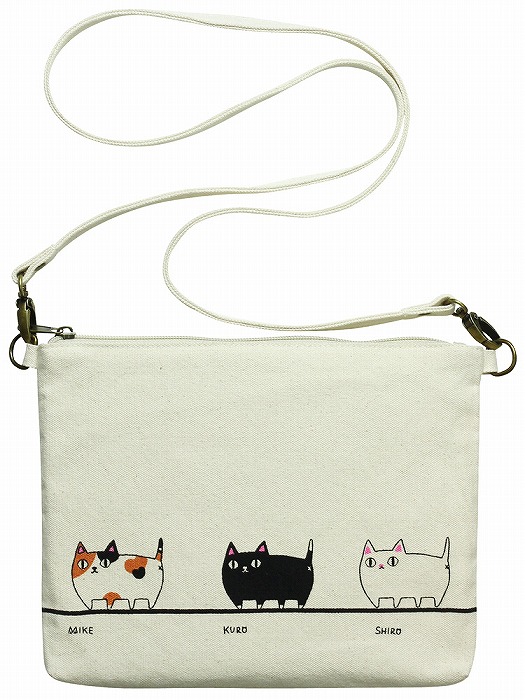 楽天市場】猫3兄弟 横長トートバッグ【お散歩】 : セラミック藍 楽天市場店