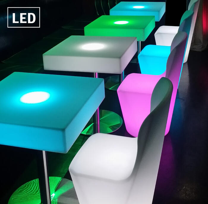 楽天市場】光るテーブル、LEDテーブルシャイニングテーブルスクエア