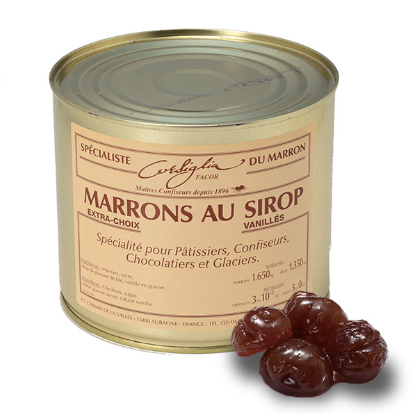 フランス産 ファコール マロンシロップ漬けナポリ3Kg<br>［常温］【3～4営業日以内に出荷】【送料無料】