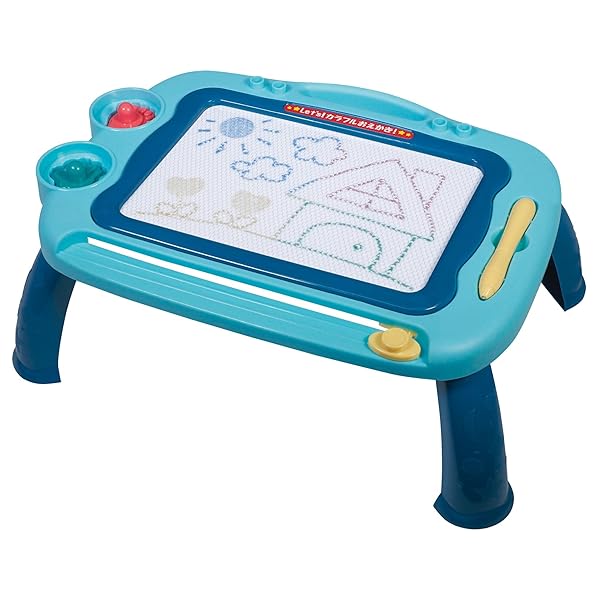 キッズ!!おえかきデスクボード お絵描きボード 幼児教育 知育玩具 (ブルー)画像