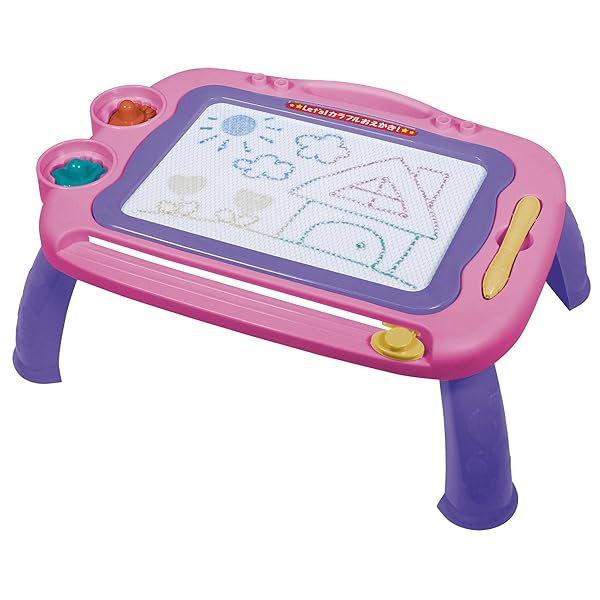 キッズ!!おえかきデスクボード お絵描きボード 幼児教育 知育玩具 (ピンク)画像