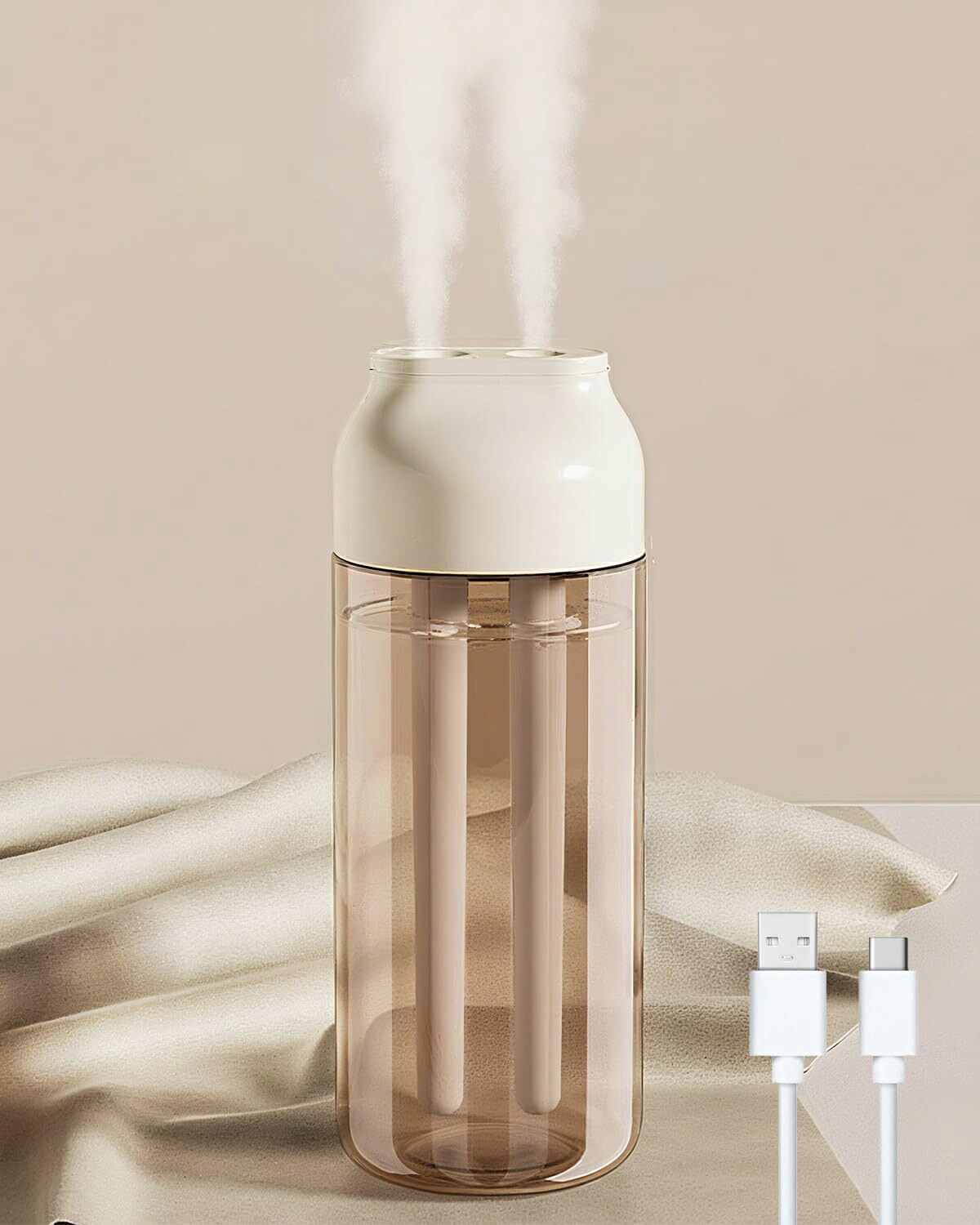 楽天市場】【2025新登場】ダブル噴口加湿器小型fixash卓上加湿器静音除