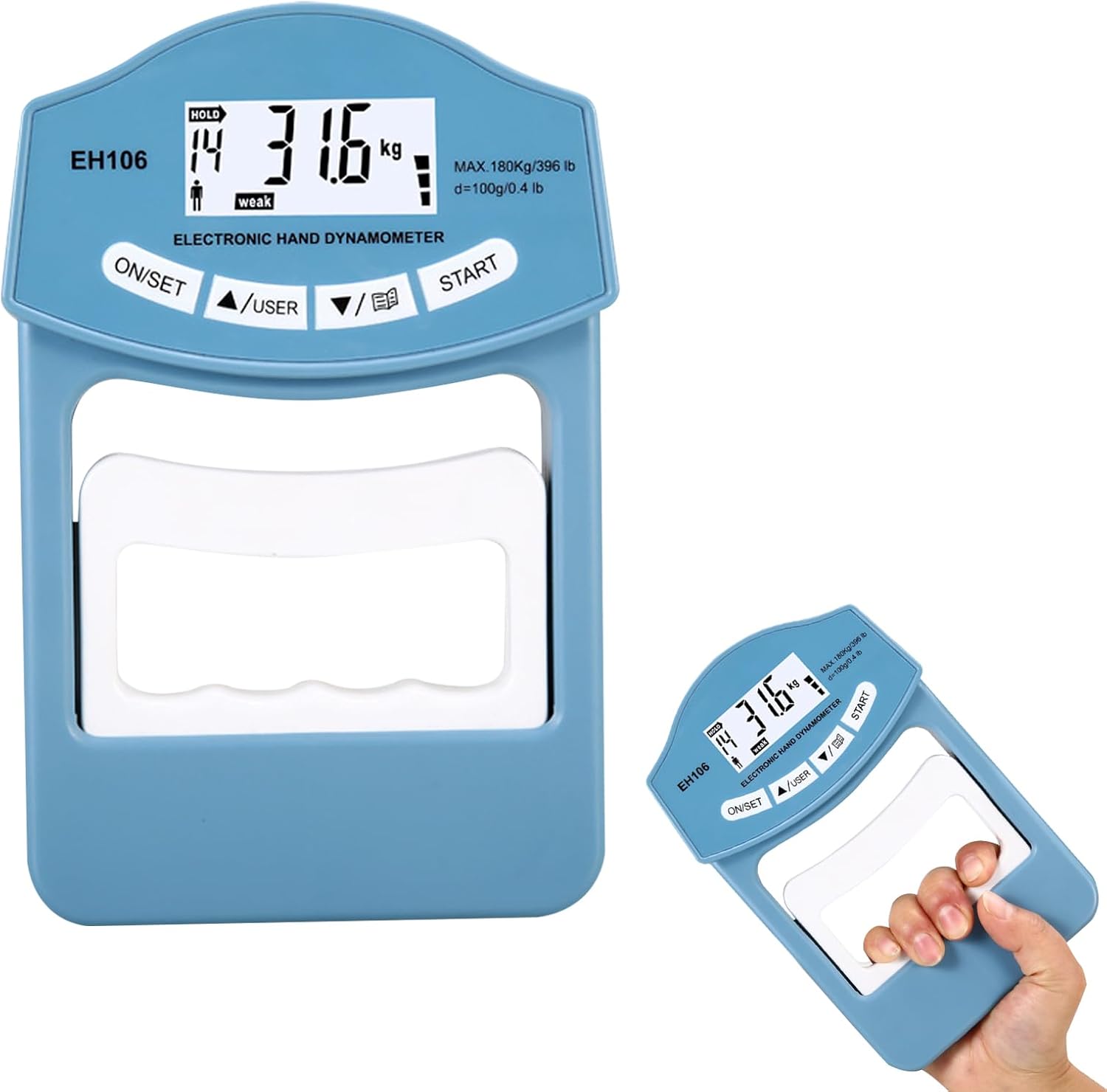 楽天市場】デジタル握力計 グレー テスト電池付き テスト電池付属