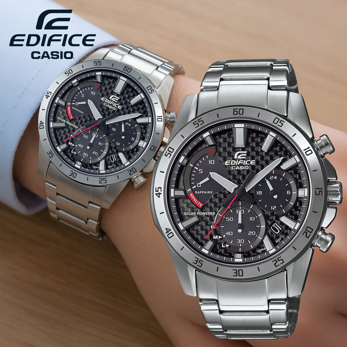 EFS-S570YD-1AJF EDIFICE シルバー CASIO EDIFICE EFS-S570YD-1AJF Chronograph Solar Watch
