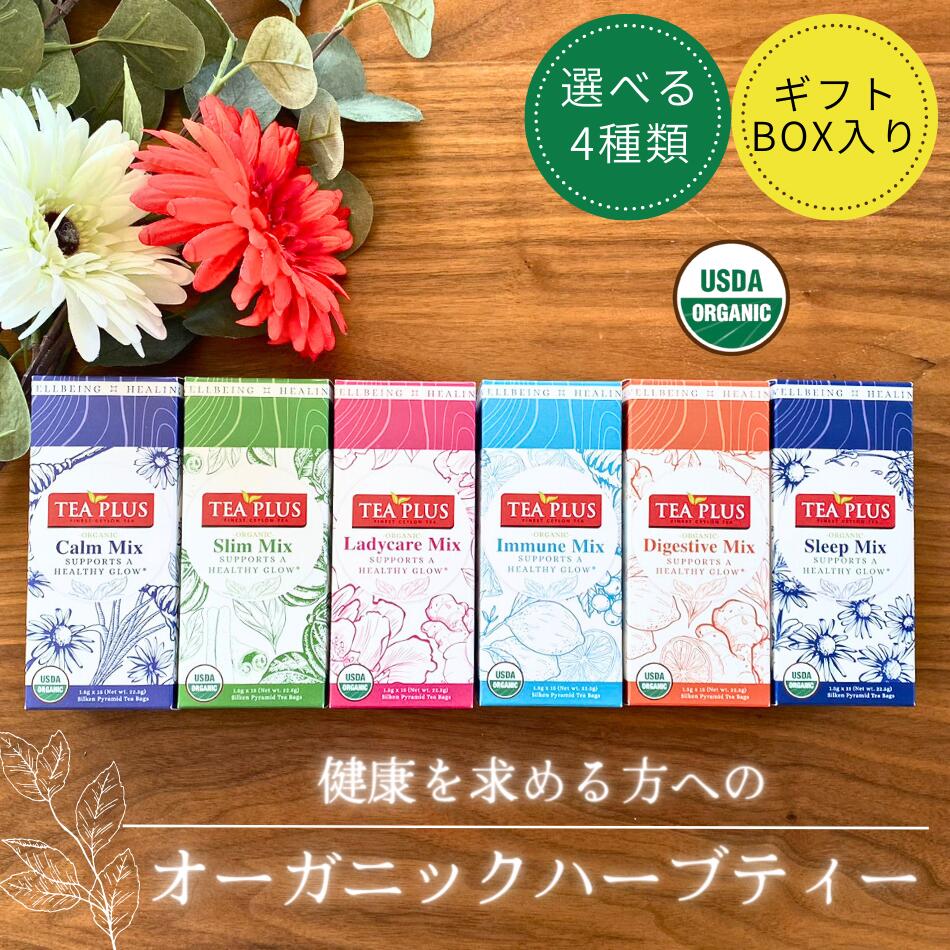 【選べる4種類 60包】ギフト プレゼント 包装込み セット割 送料込み ハーブティー ティーバッグ ノンカフェイン おしゃれ オーガニック 健康茶 安眠 癒し 消化不良 美肌 免疫 カモミール ペパーミント モリンガ ルイボス茶