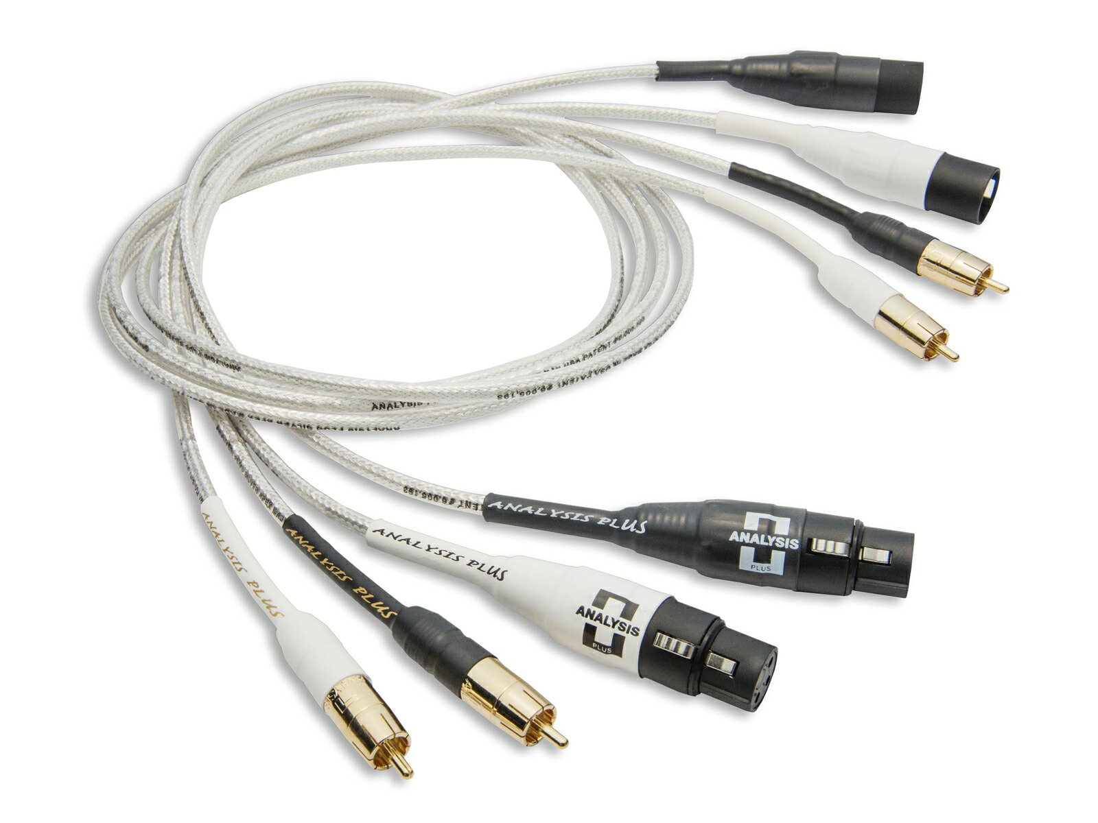 シルバー　エイペックス　インターコネクト　ラインケーブル 100cm (1m) ペア RCA XLR Analysis Plus 無酸素銅 シルバーコーティング 中空楕円構造 シルバー 高級 Silver Apex Interconnects アナリシスプラス 送料無料　納期１～２カ月｜快音生活