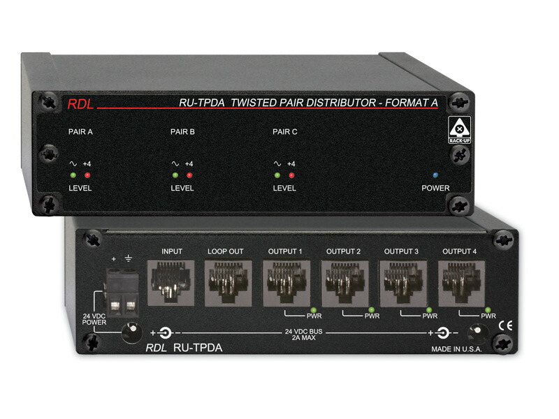RDL RU-TPDA アクティブディストリビューター　ツイストペアFormat-A RDL Formmat-A入力を４出力 【送料無料】
