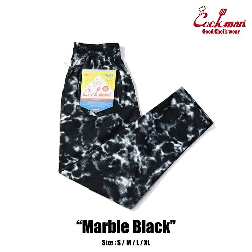 Chef Pants Marble Black