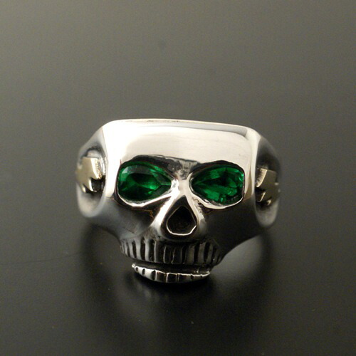 Flash Point JIM SKULL RINGJIM JARMUSCH-EMERALD