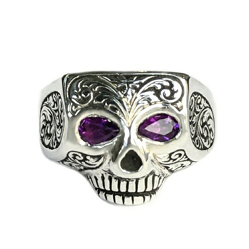 Flash Point JIM SKULL ENGRAVED-SE-AMETHYST-