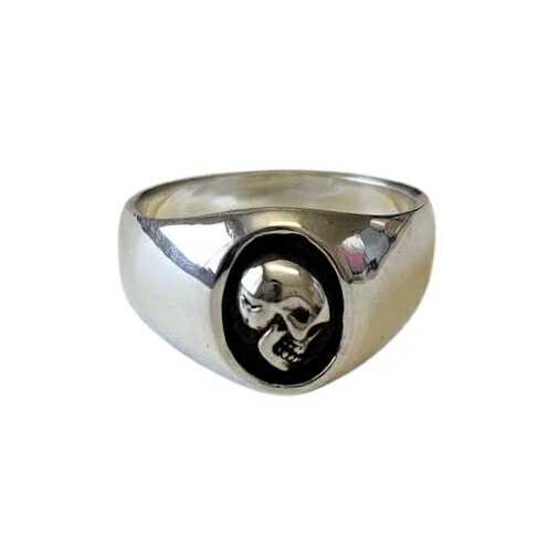 Flash Point SIGNET RING WITH TINY PROFILE SKULL RING