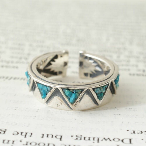 GARDEN OF EDEN TURQUOISE TRIANGLE RING|C-G