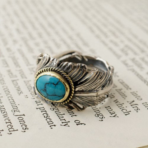 GARDEN OF EDEN CG別注 Feather Turqueise Ring