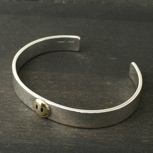 Atease SMILE SILVER & BRASS BRACELET L