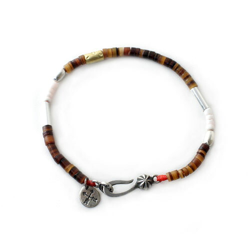 Atease SILVER \u0026 SHELL BZ BRACELET BLACK