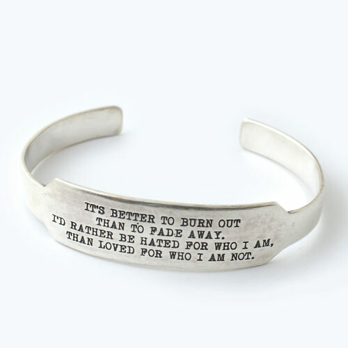 カートコバーン Vantique KURT COBAIN LYRIC BRACELET|C-G
