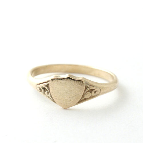 Vantique SIGNET RING CREST-GOLD