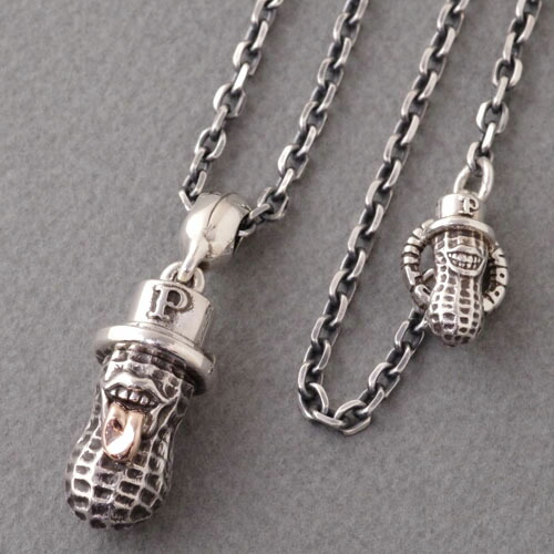 Peanuts&Co.　LARGE BERO PEANUTS/Silver×K10PG＋PEANUTS CHAIN/Silver