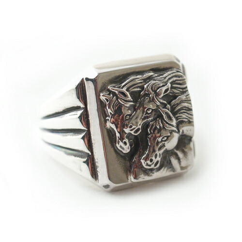 Peanuts＆Co. PHARAOHS HORSES RING SQUARE/ALL SILVER