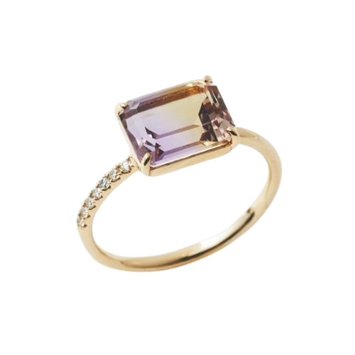 RESOL K10YG ametrine & diamond ring|C-G