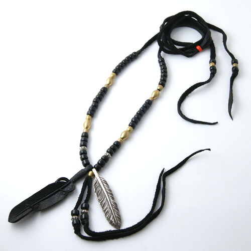 Rooster King & Co.×LYNCH SILVERSMITH FEATHER NECKLACE CG LIMITED BK|C-G