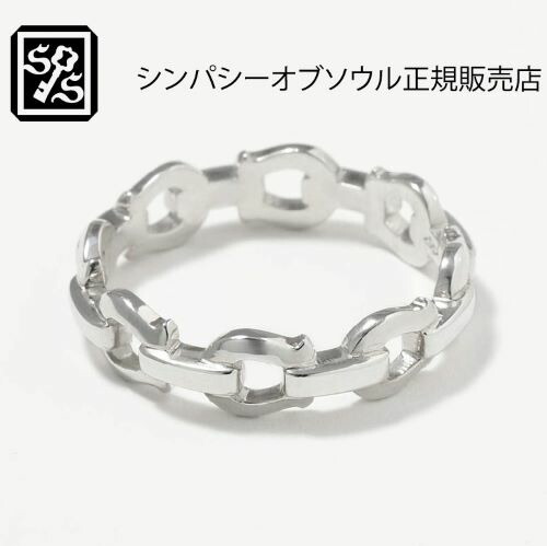 SYMPATHY OF SOUL Horseshoe Link Ring - Silver画像