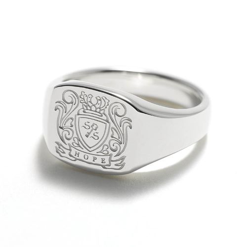 SYMPATHY OF SOUL Medium Signet Ring - Silver|C-G