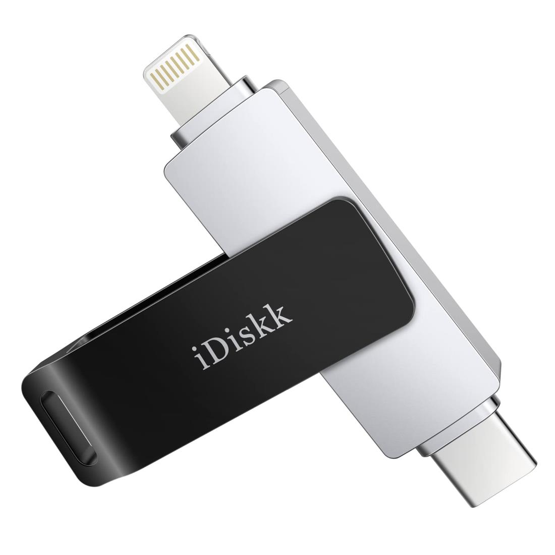 【Apple Mfi認証済 iPhone15対応】iDiskk iPhone usbメモリー 256GB 外付けフラッシュドライブ ディスク 【Lightning＋Type-Cコネクタ搭載】iOS外部ストレージ スマホスペース解放 拡張 プラグ&プレイ ワンクリック自動バックアップ 高互換性 容量不足解消 パスワード保護 An