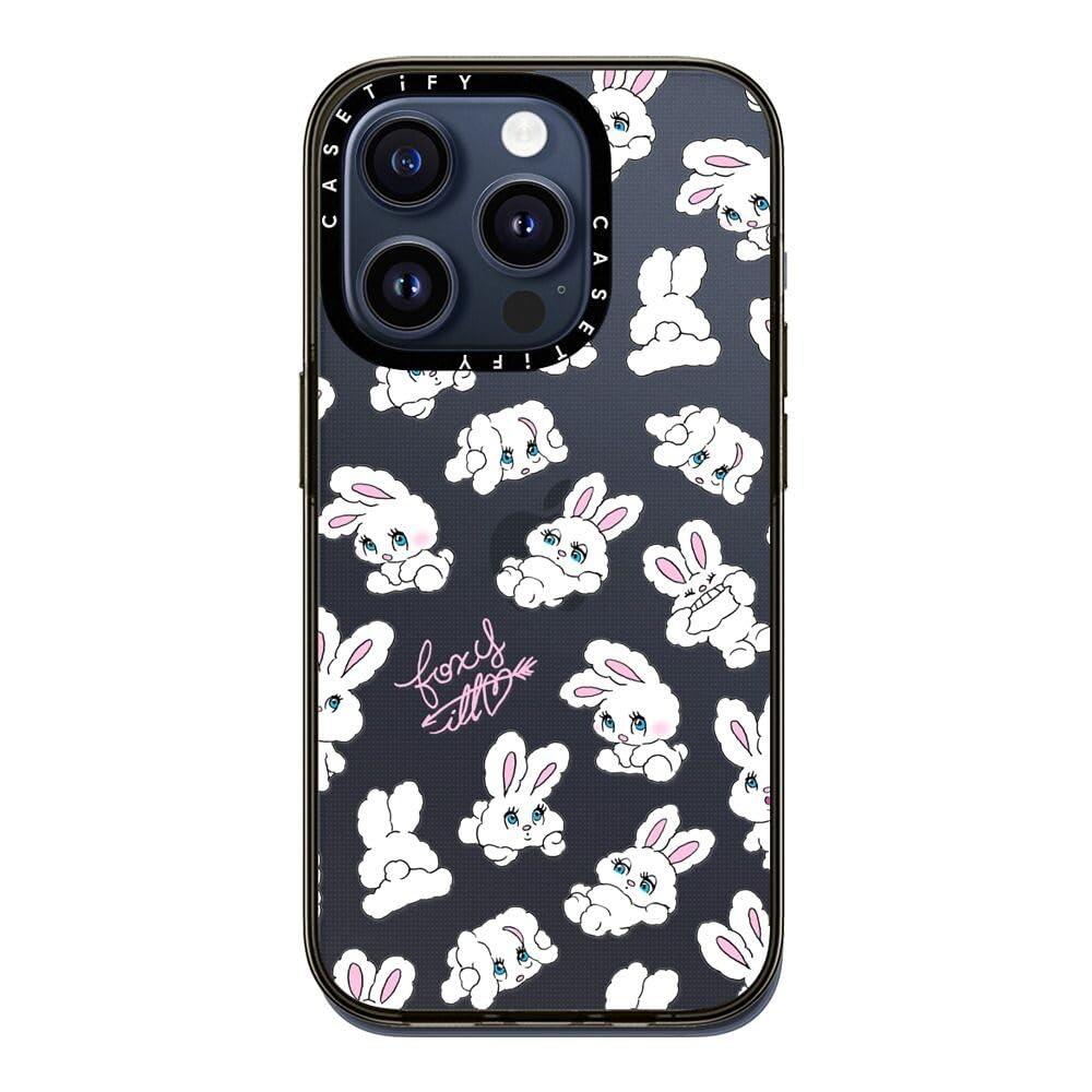 CASETiFY パウダーコンパクト iPhone 15 Pro 入れもの [MIL標準尺度標準尺度 (2x MIL-STD-810G) / 1.2mからの落っこちる取り調べるをせつ然たる] - Bunnies - せつ然たる 黒いこと