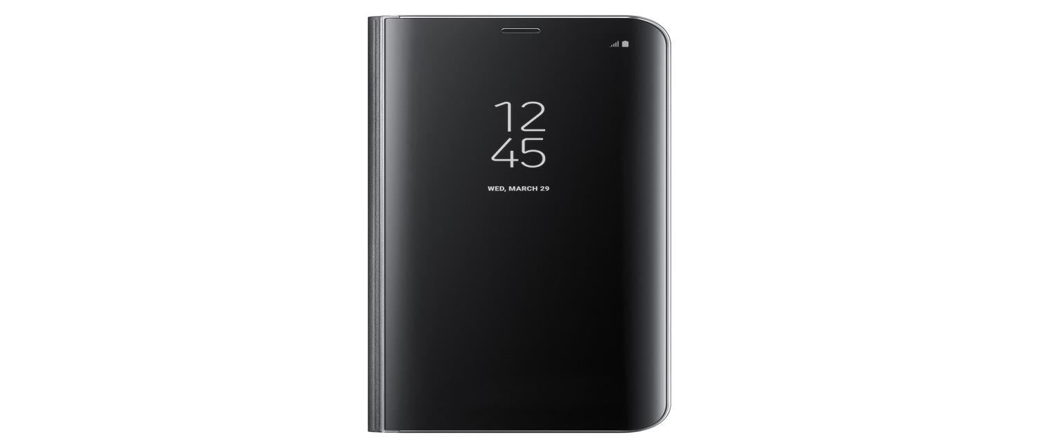 Swehoo Samsung サムスン 純正品 Galaxy S8+ クリアビュー Clear View Standing Cover 手帳型 ケース カバー (Black)