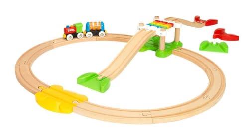 BRIO (ブリオ) レールウェイ マイファースト ビギナーセット [全18ピース] 対象年齢 1歳半~ (電車 おもちゃ 木製 レール) 33727