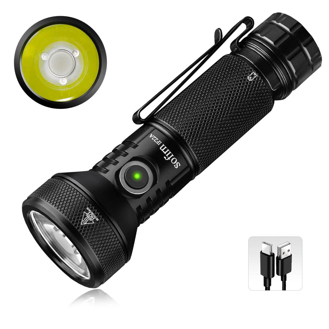 SOFIRN SP36PRO Black 懐中電灯 Sofirn SP36Pro Anduril 2.0 UI 8000 lumen rechargeable
