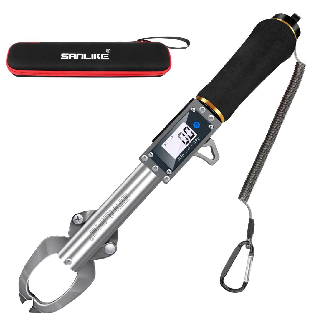 SANLIKE 23年新型フィッシュグリップ フィッシンググリッパー 海魚釣り 大型魚に自然調整 黒いこと